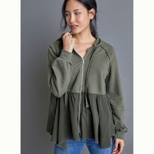 Anthro/T.La Lavande Tunic Hoodie